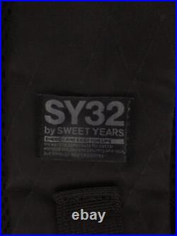 Sy32 By Sweet Years Roll Top Backpack/Roll Backpack/Rucksack/Daypack/Nylon/Black