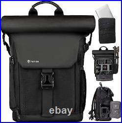 TARION Camera Backpack Rolltop Photography Backpack with Removable Laptop Case 2
