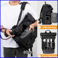 TARION Camera Backpack Rolltop Photography with? M, Sp-01 Black
