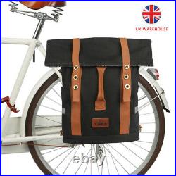 TOURBON Vintage Backpack Bike Rear Single Pannier Roll-top Laptop Backpack in UK