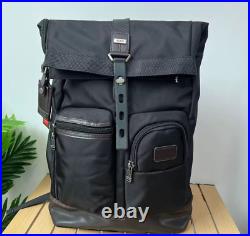 TUMI ALPHA BRAVO Luke Roll Top Backpack Black Used Good condition From Japan