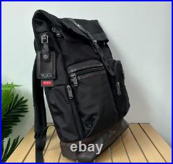 TUMI ALPHA BRAVO Luke Roll Top Backpack Black Used Good condition From Japan