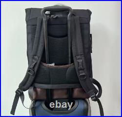 TUMI ALPHA BRAVO Luke Roll Top Backpack Black Used Good condition From Japan