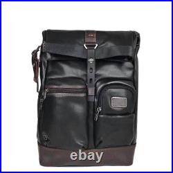 TUMI ALPHA BRAVO Luke Roll Top Backpack cow leather/nylon 92388HK2 Black T2405M