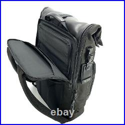 TUMI Alpha Bravo London Roll-Top Backpack All Black 103302 $495