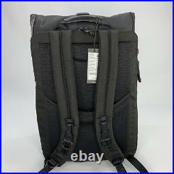 TUMI Alpha Bravo London Roll-Top Backpack Charcoal Restoration Red 103705 $425