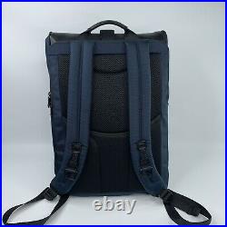 TUMI Alpha Bravo London Roll-Top Backpack Navy Blue and Black 103302 $495