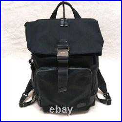 TUMI Harrison Oak Roll Top Backpack, Large Capacity, Black, Popular Model, RARE