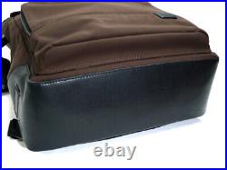 TUMI Osborn Roll Top Backpack Rucksack Nylon Leather Brown Black 994502