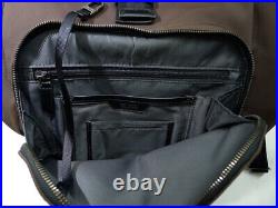 TUMI Osborn Roll Top Backpack Rucksack Nylon Leather Brown Black 994502