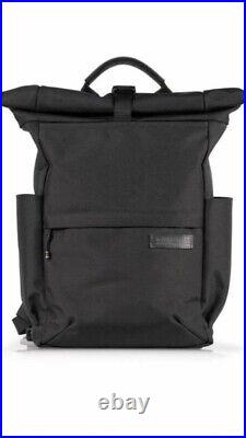Tech Rolltop Backpack, Black Ballistic Nylon