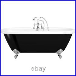 The Bath Co. Shakespeare traditional roll top bath with ball feet black new