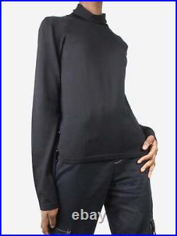 The Row Black roll-neck top size M