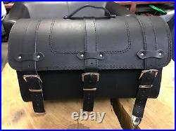 Thor Black HD Luggage Case Suitcase Harley Davidson Real Leather Top Case BMW XL