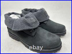 Timberland Courma kid Roll Top Black Boots Size 6 (gr705)