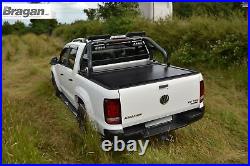 To Fit 12-16 Isuzu D-Max Rodeo Roll Bar + LEDs + Rollback Tonneau Cover Black