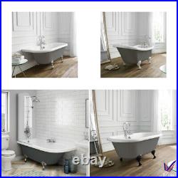 Traditional Freestanding Bath Roll Top Acrylic Baths Double Ended Slipper Dove G