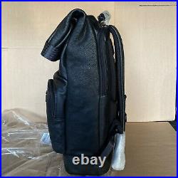 Tumi Alpha Bravo Fremont Cypress Roll Top Leather Laptop Backpack 9223388 Black