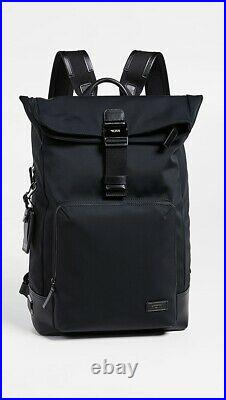 Tumi Harrison Oak Roll Top Backpack Business Laptop Bag Black $475