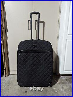 Vera Bradley Classic Black 28 Inch Spinner Rolling Suitcase