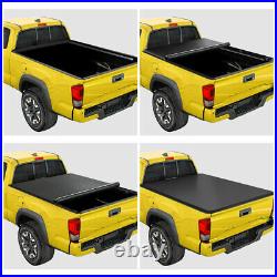 Vinyl Soft Top Roll-up Tonneau Cover+Clamp for 20-21 Jeep Gladiator JT 5.5ft Bed