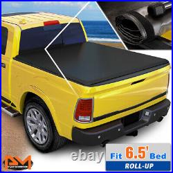 Vinyl Soft Top Roll-up Tonneau Cover for 02-09 Dodge Ram Truck 6.5ft Short Bed