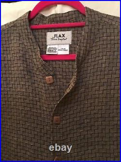 Vtg Sz S Mint Condition FLAX Jeanne Engelhart Linen Oversized Tunic Top Shirt