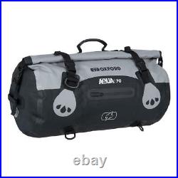 Waterproof Motorcycle Luggage Oxford Aqua T-70 Roll Top Bag Black / Grey