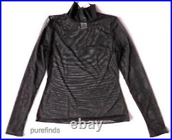 Wolford Tulle Pullover Rollneck Collar Size Xs Colour Black Nwt