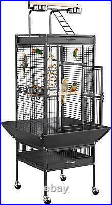 Yaheetech Parrot Cage 156Cm Large Bird Cage with Open Top/Stand/Rolling Wheels f