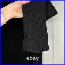 Zadig Voltaire Alma Rock & Roll Women Sweater Large Black Merino Wool Oversized